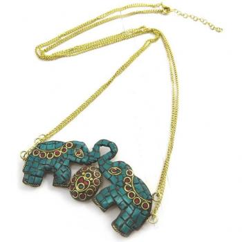 Eleganza Indiana Collana Lunga Oro Rosso (N1781)