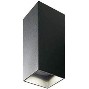 Applique da Esterno LED 2x6W Quadrata Grigio