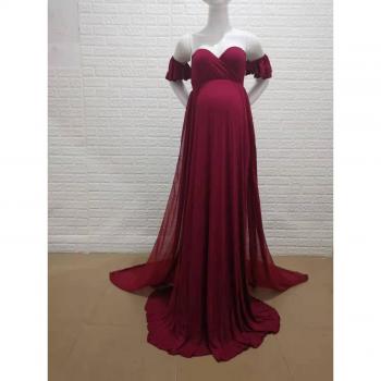 Vestido de Noche de Gasa para Mujeres Embarazadas