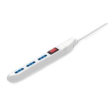 Multipresa 3 Uscite con Interruttore Bianca Slim
