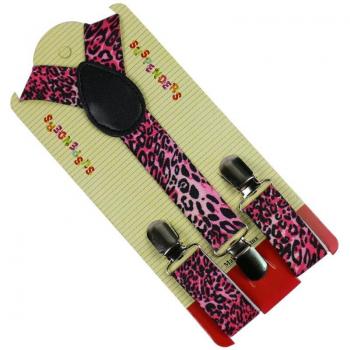 Children's Y-Back Suspenders with Leopard Design