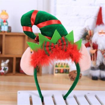Diadema de cosplay con orejas de elfo y plumas rojas