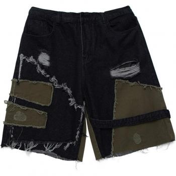 Short ample en denim pour homme