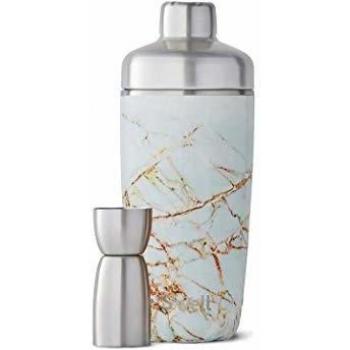 S’well Dual‑Shaker Set, Calacatta Gold, 530 mL