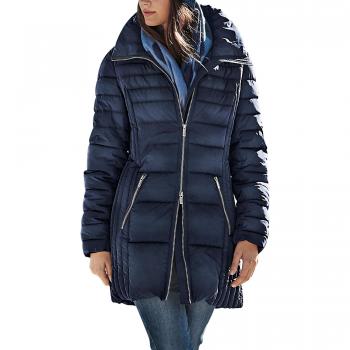 Damenmantel SOYACONCEPT 13343‑30 – marine Farbe, XL, mit verstaubarer Kapuze