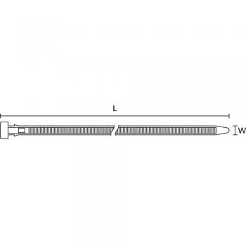 Hellermann Tyton Fascetta 200 mm 7,6 mm