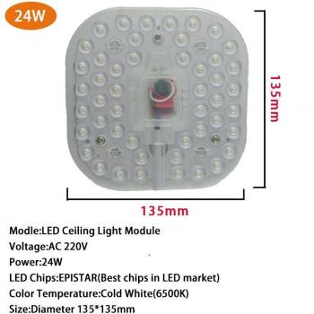 Luz LED cuadrada 220V