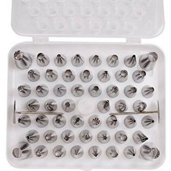 LIHAO Beccucci – Kit di 52 attrezzi per pasticceria in acciaio inox