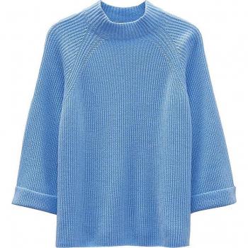 SOMEDAY Strickpullover mit Rollkragen TIJOULIE – Blau, 38