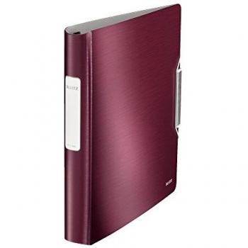 Red Velvet 52 mm Spine A4 4‑Ring Binder (280 Sheets) – Leitz