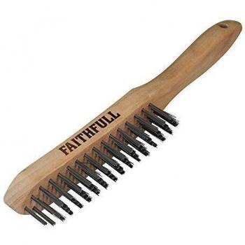 Faithfull Heavy Duty Scratch Wire Brush 4 Rows