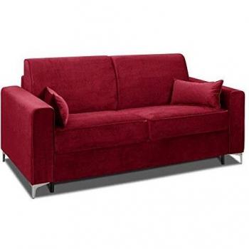 Jackson Express Convertible Sofa 160 cm Tweed Red Mattress 16 cm