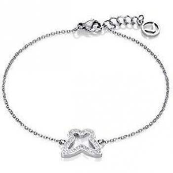 Pulsera de acero Viceroy Fashion con circonitas y diseño de mariposa