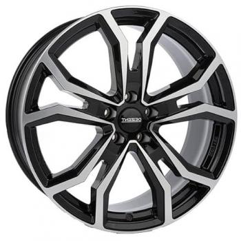 Dezent TV Llanta Negra Pulida 8x19 5x112 ET30.5, Pulgadas 19, Frontal
