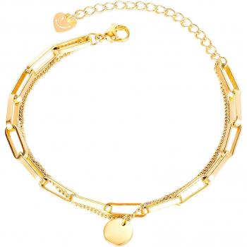 Firetti Armband Goldene Ankerkettengliederung für Damen