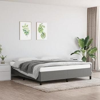 Bettgestell Dunkelgrau 180x200 cm aus Stoff ohne Matratze