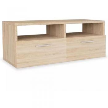 Meuble télé design pratique chêne 95 cm