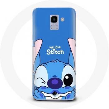 Cute Blue Background Stitch Case for Samsung Galaxy A6 2018