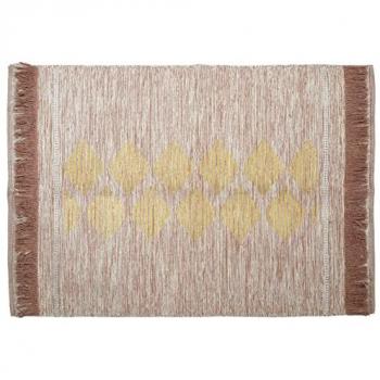 Tapis Élégant en Coton 120 x 170 cm Nude & Or