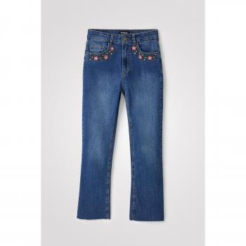 Blu 40 Desigual Jeans Cropped Flare