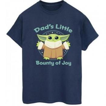 Star Wars Ladies The Mandalorian Bounty Of Joy Boyfriend T-Shirt Navy Blue