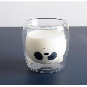 Lovely Panda 250ml Double Wall Beer Glass
