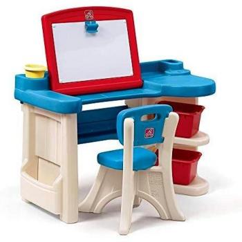Step2 Lern‑Tisch für Kids: Whiteboard + Kindersessel + Kunststoffschubladen