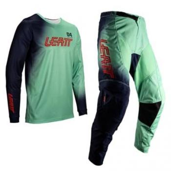 Kit Motocross Leatt 3.5 Maglia e Pantaloni Verde Blu S
