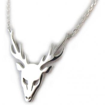 Silver Stag Tribute Necklace