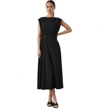 Soft Black Midi Jersey Dress – Female Fashion