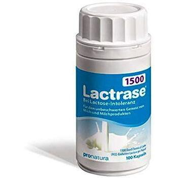 Lactrase 1500 Laktase-Kapseln – 100 Stück für Laktoseintolerante