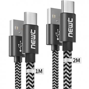 Chargeur Rapide USB‑C Tressé – 1 m et 2 m, Lot 2