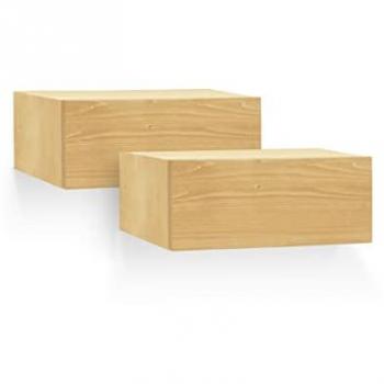 Pack de 2 tables de chevet en bois flottantes