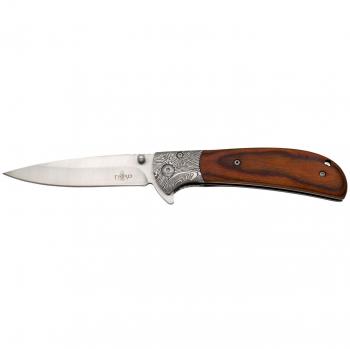Navaja Third H0815W – Estilo Pakawood y Virola Damasco en Hoja Inox 420