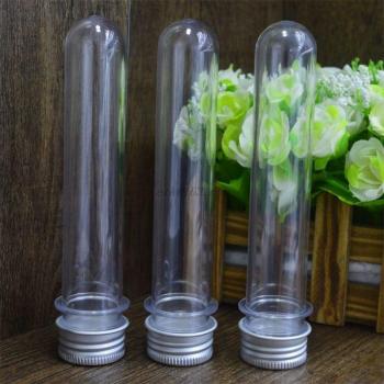 Clear Plastic Candy Test Tubes with Screw Caps, 40ml, 10 Count