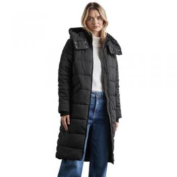 Street One Damen Winterjacke mit abnehmbarer Kapuze, Schwarz, Größe 36