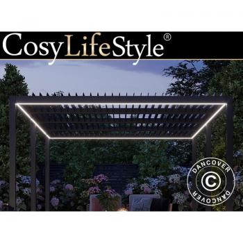 Illuminazione a strisce LED Bianche, compatibile con Pergola Dancover San Pablo 3x5,8m, confezione da 6 luci
