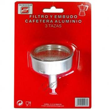 Tecnhogar Filtro e Imbuto Caffè 3 Tazze