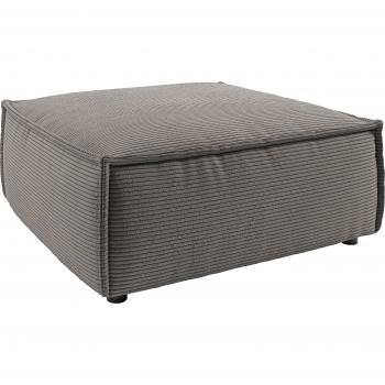 3C Candy Hocker „Matteo“ – Grauer Farbton, 88 % Polyester, 12 % Polyacryl, Cord/Feincord