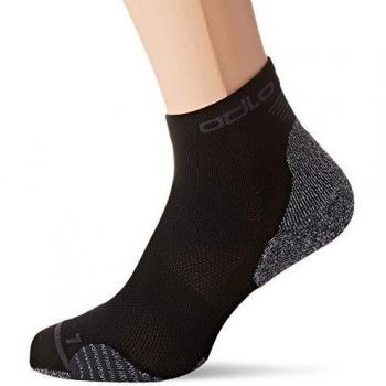 Odlo Unisex CERAMICOOL RUN Viertelsocken, Schwarz, 42-44