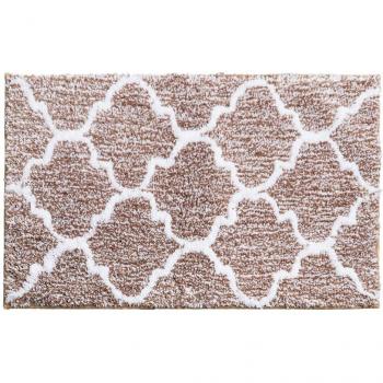 Tapis de bain marocain antidérapant en microfibre, gris marine, 50x80cm