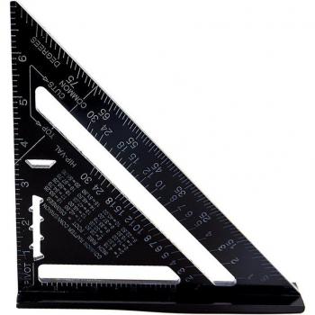 Triangular Aluminum Ruler 7/12 – Rapporteur carré pour menuiserie