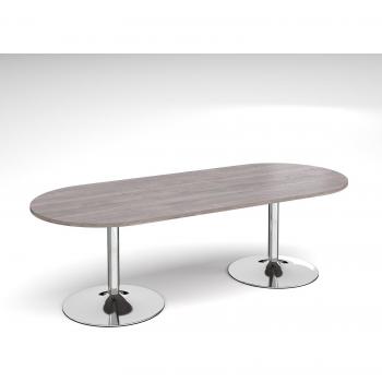 Trumpet Base Radial End Boardroom Table 2400mm x 1000mm