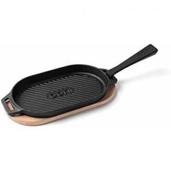 Grizzler Gusseisen Pfanne 25,6x15 cm Schwarz