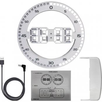 Reloj LED decorativo con alarma y calendario