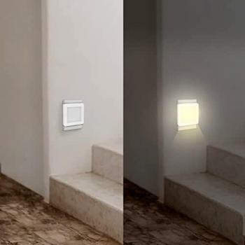 LogiLink LED Nachtlicht mit Dämmerungssensor und zwei Helligkeitsstufen