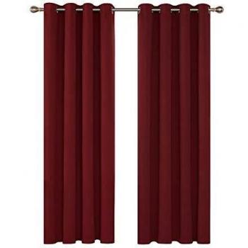 Deconovo Verdunkelungsvorhang 2er Set 210x140 cm Rot