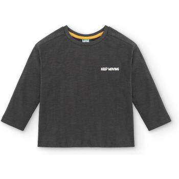Camiseta de niño gris oscura de manga larga