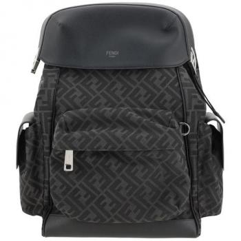 Fendi Black Drawstring Pocket Backpack – One Size