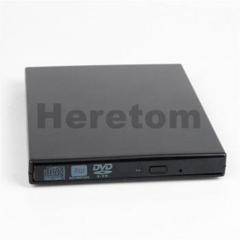 Heretom 9,5mm SATA to USB 2.0 External Optical Drive Enclosure for DVD±RW/-ROM